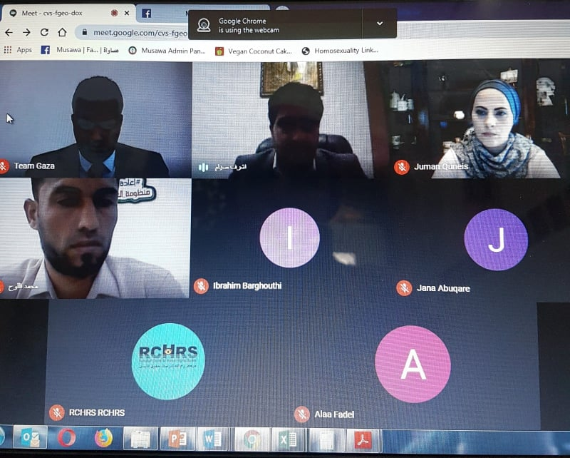 MUSAWA holds electronic meetings to strengthen the role of Palestinian youth in the Palestinian public space and legal scene